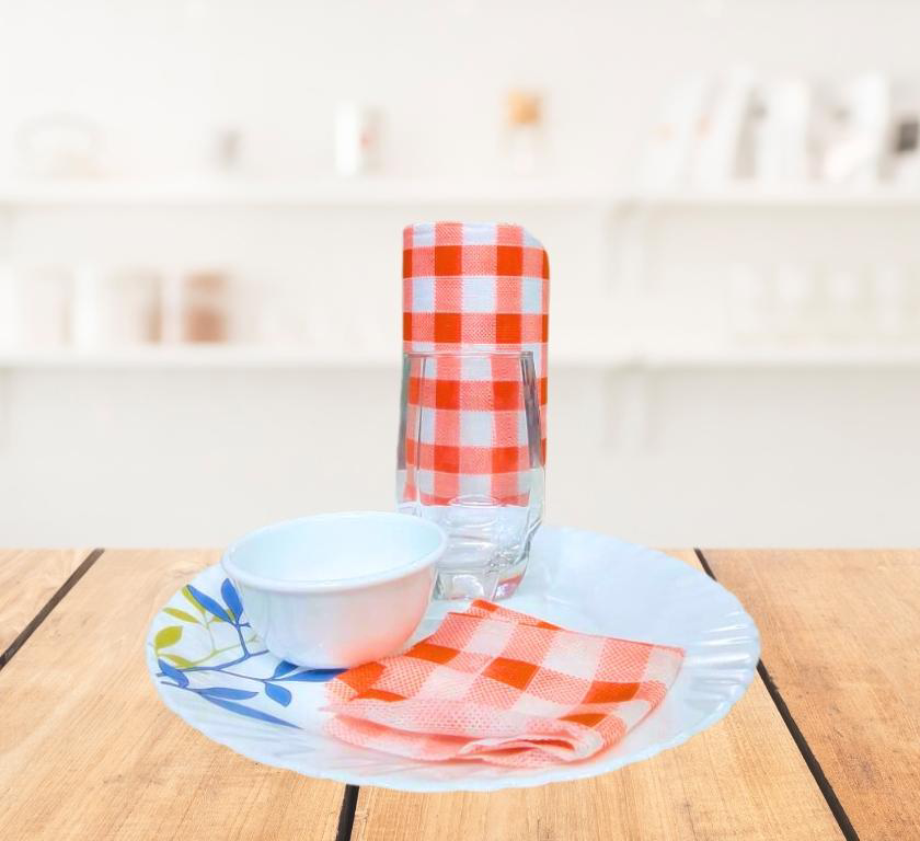 Kitchen Roll — Check Design — nonwoven kitchen rolls supplied by Kasa Ventures, Delhi